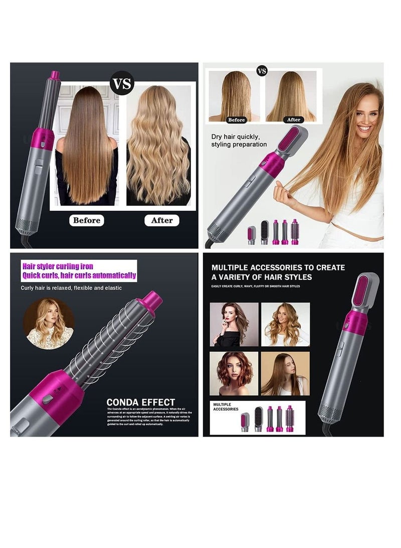 5 in 1 one-step hair dryer and volumizer hot air brush for Straightening Curling Drying - Image 4