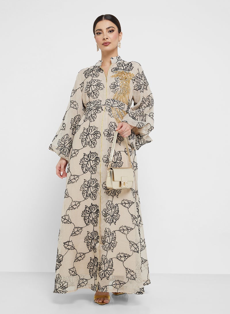 Khizana Embroidered Jalabiya - Image 1