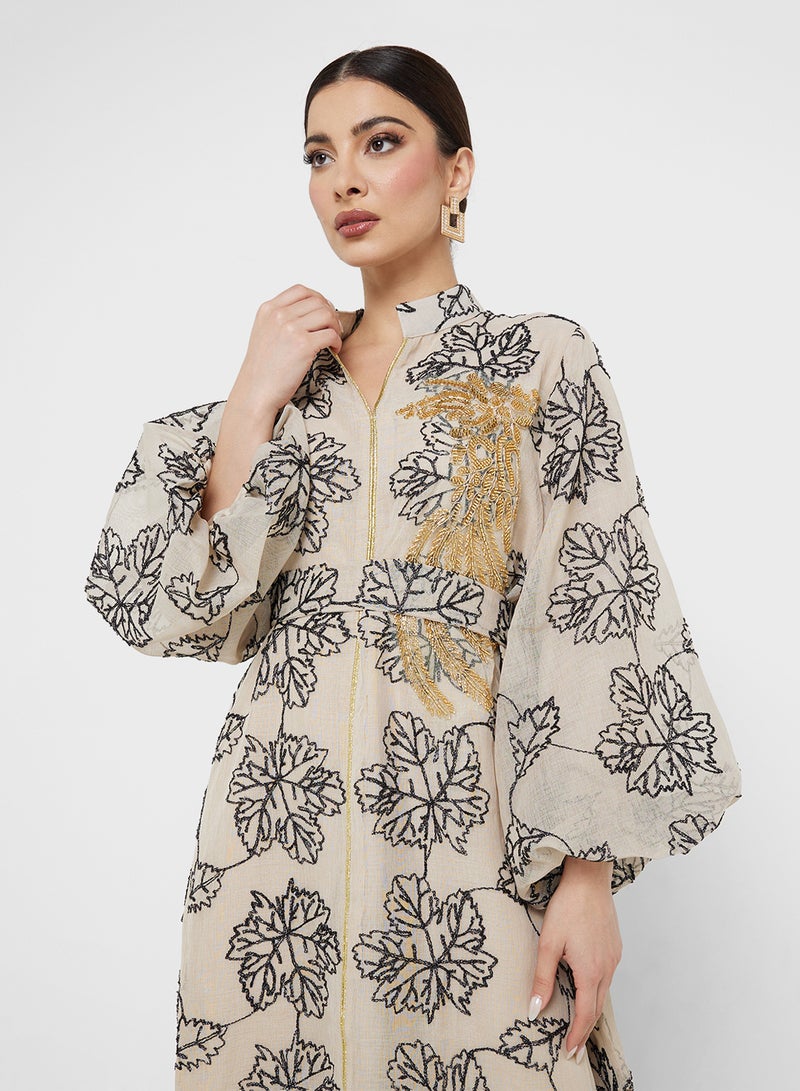 Khizana Embroidered Jalabiya - Image 3