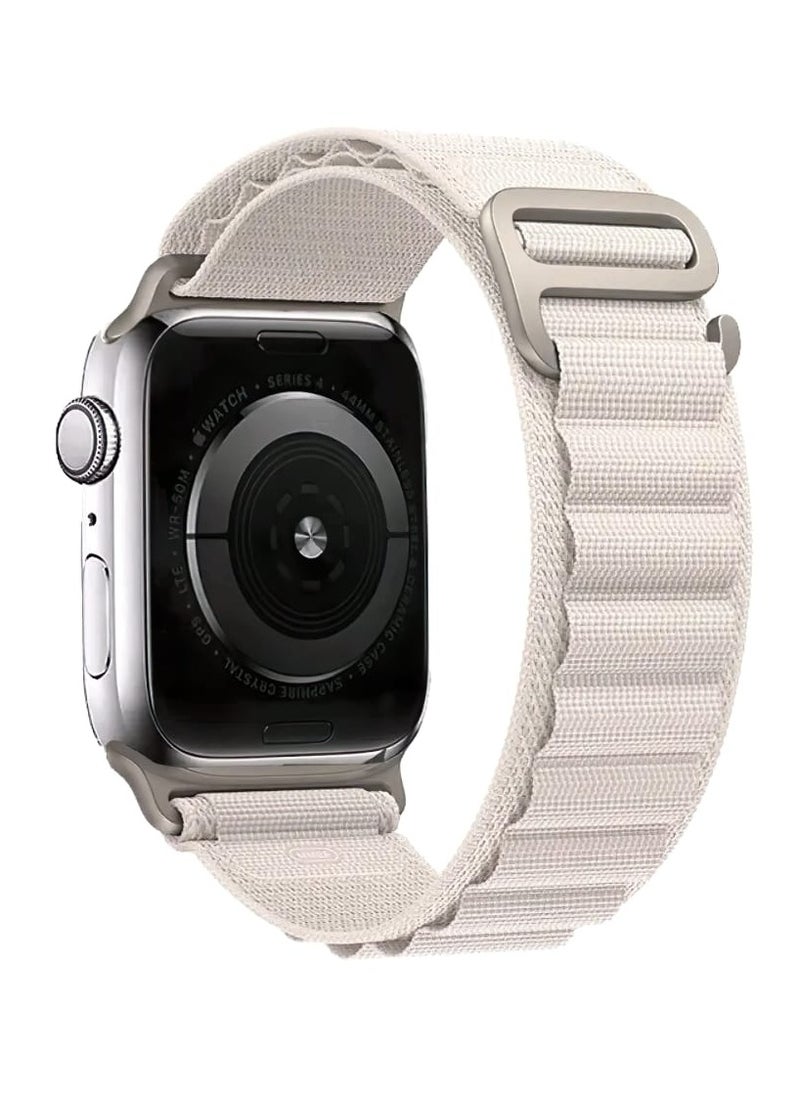 T-Rex Replacement Apple Watch Ultra Alpine Loop Band Strap Compatible with 49MM/45MM/44MM/42MM for All Series -White  - Image 3