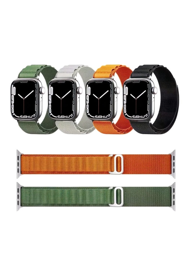 Replacement Apple Watch Ultra Alpine Loop Band Strap Compatible with 49MM/45MM/44MM/42MM for All Series -White