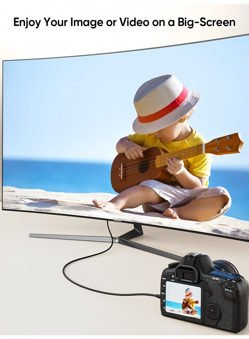 Angola Panda 1.5M HDMI To Mini HDMI Cable Black,High Speed 4K 60Hz HDMI Adapter Male to Male, Compatible with Camera, Camcorder, Laptops, Graphics Card, HDTV, Tablet, EOS RP/EOS 7D Mark II/XA40 - Image 5