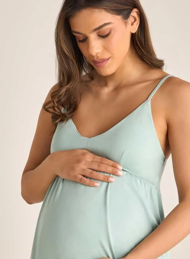 Splash FAV Maternity Slip Dress with Adjustable Straps