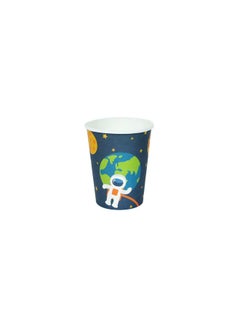 Merrilulu Merrilulu Space Party Cups, 12 ct | Paper Cups | Outer Space Party Tableware | Astronaut, Rocket Ship, Planet, NASA  - Image 1