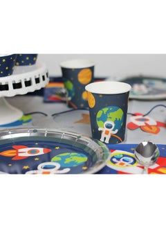 Merrilulu Merrilulu Space Party Cups, 12 ct | Paper Cups | Outer Space Party Tableware | Astronaut, Rocket Ship, Planet, NASA  - Image 3