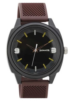 Sonata Men's Analog Round Shape Plastic Wrist Watch 77086PP09 - 52.4 Mm  - Image 1