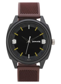Sonata Men's Analog Round Shape Plastic Wrist Watch 77086PP09 - 52.4 Mm  - Image 2