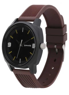 Sonata Men's Analog Round Shape Plastic Wrist Watch 77086PP09 - 52.4 Mm  - Image 3