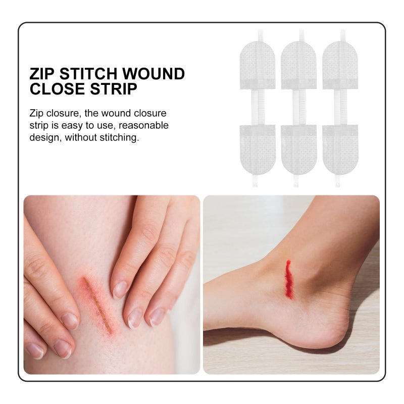 Adhesive Bandages 70x22mm 3 Pack Breathable Zip Closure Strips For Outdoor Home First Aid Wound Care - Image 4
