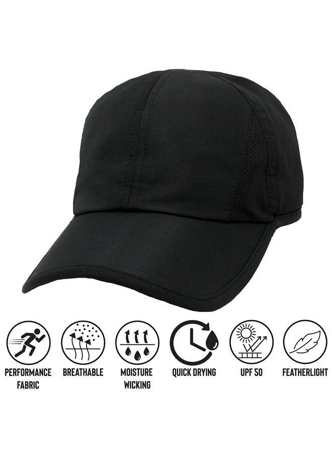 Ponyflo - Active Ponytail Hat - Ponytail Caps for Women, Women's Baseball Caps - High Ponytail Hats for Women - Pony Tail Hat - Ponytail Baseball Hats for Women - Hat with Ponytail Hole for Women Black - Image 1