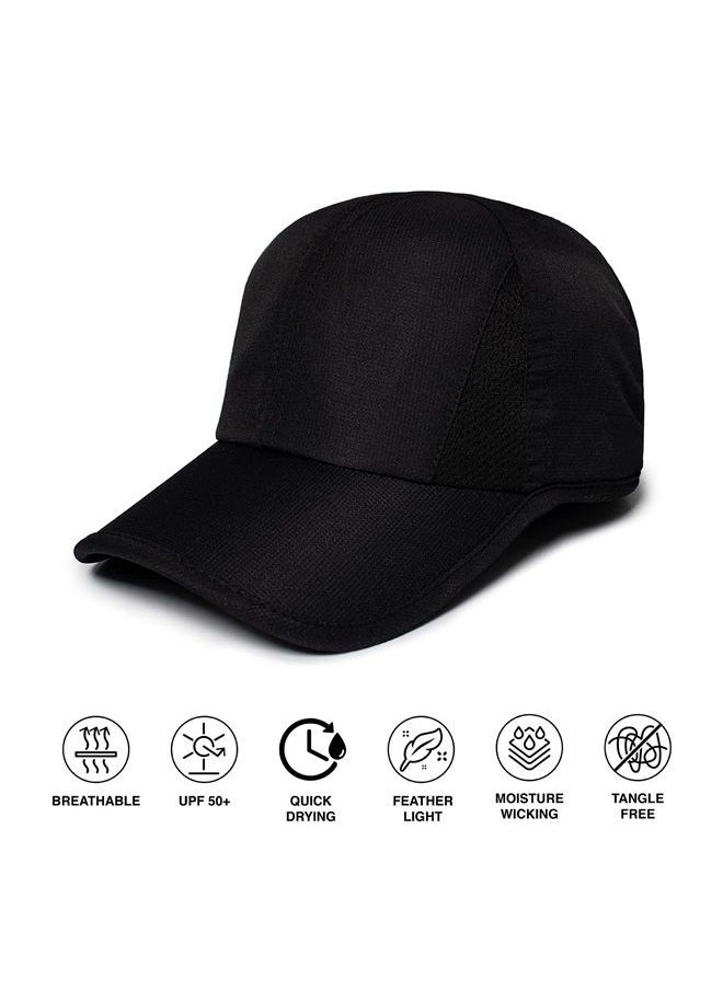 Ponyflo - Active Ponytail Hat - Ponytail Caps for Women, Women's Baseball Caps - High Ponytail Hats for Women - Pony Tail Hat - Ponytail Baseball Hats for Women - Hat with Ponytail Hole for Women Black - Image 1