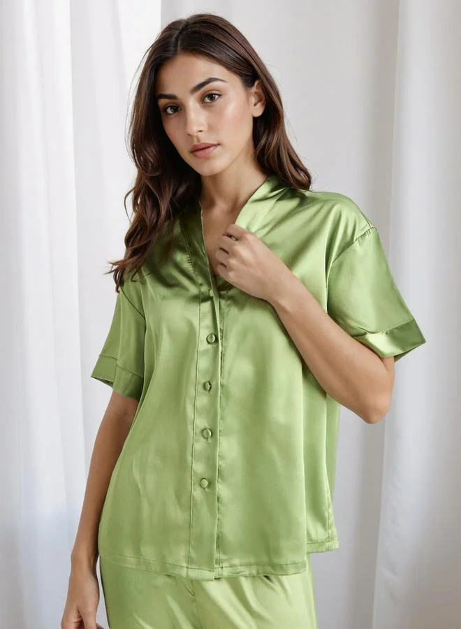 سبلاش فيڤ طقم بيجاما قميص بأزرار وبنطلون