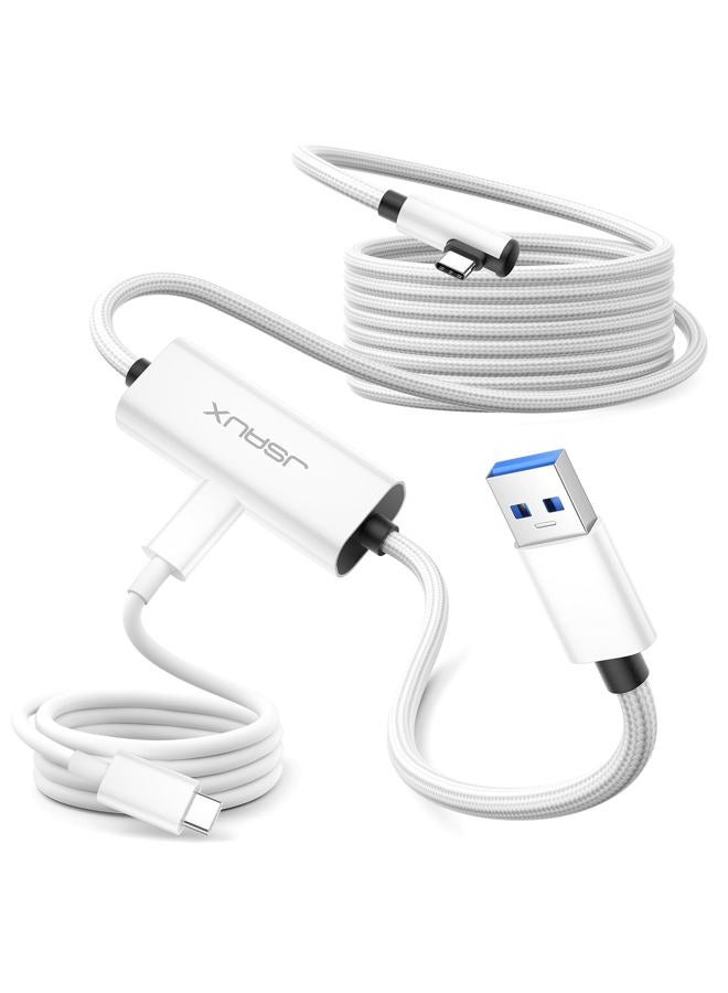 jsaux Link Cable 5M with Charging Compatible with Meta Quest 3S/Quest3/2/Pro Accessories【Charging While Playing】 USB 3.0 High Speed Data Compatible with Oculus 3S/3/2/Pro, Pico 4, PC VR, Steam VR - Image 1