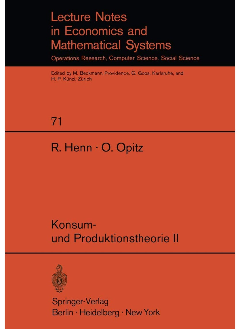 Konsum- und Produktionstheorie II 