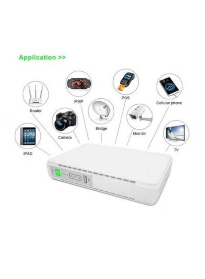 UPS 8800mAh is the complete solution for power outages, including powering routers, cameras, Visa cards, mobile phones, tablets, and TVs that use chargers. - Image 1