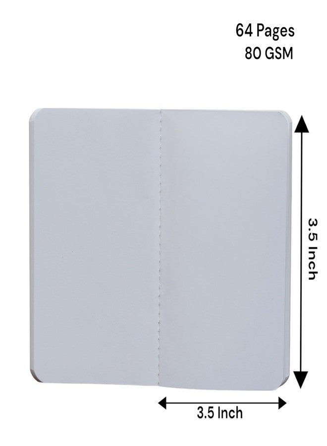 INNAXA Pocket Notebook, 3.5 x 5.5 inch, 64 Pages, Centre Stitched, Plain Pages, Pastel 3 Colours (Pack-6) - Image 3