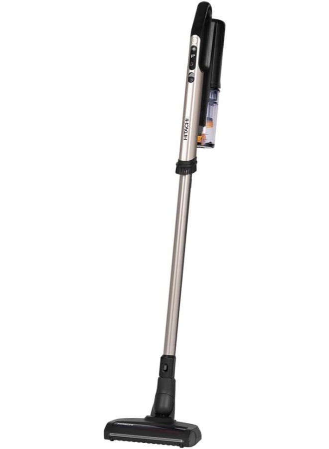 HITACHI Cordless Stick Vacuum Cleaner, Cyclone Storm Suction, 60-Min Runtime, Digital Display, LED Light, Multi-Surface Cleaning 0.5 L 225 W PV-XH4PLCGGAE Champagne Gold - Image 1