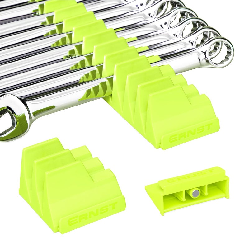 Ernst Manufacturing Wrench Pro Modular Wrench Organizer for 40 Tools with Magnetic Base HiViz Made in the USA