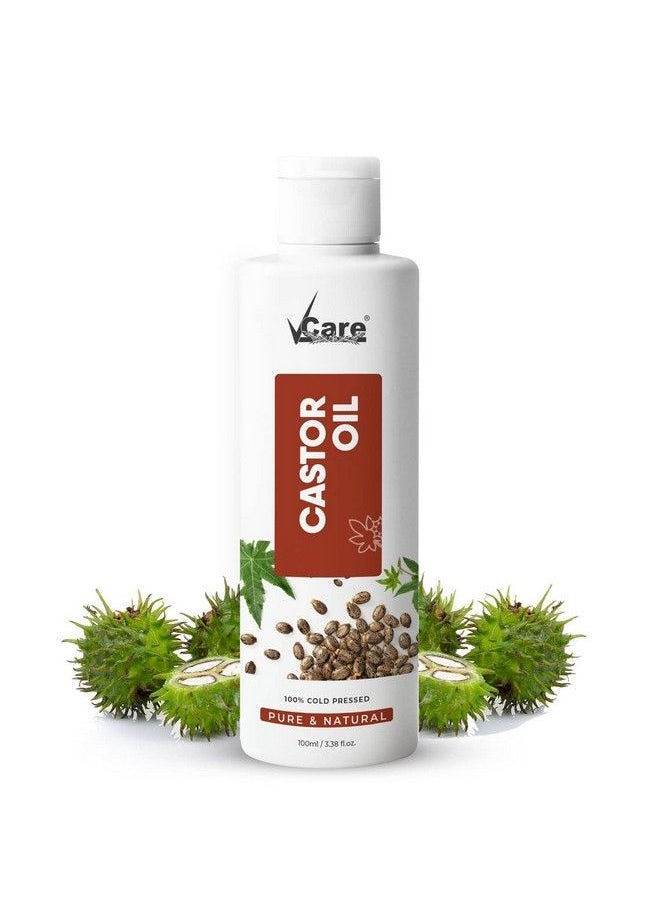 VCare Virgin Cold Pressed Castor Oil For Hair Growthskin Caremoisturising Dry Skinnailseyelasharandi Oil Suitable For All Skin & Hair Types Plastic Bottle  - Image 2