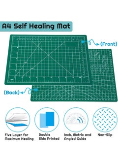 Generic Self Healing Sewing Mat, Rotary Cutting Mat Double Sided 5-Ply Craft Cutting Board for Sewing Crafts Hobby Fabric Precision Scrapbooking Project 9inch x 12inch(A4)  - Image 2