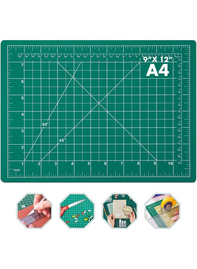 Self Healing Sewing Mat, Rotary Cutting Mat Double Sided 5-Ply Craft Cutting Board for Sewing Crafts Hobby Fabric Precision Scrapbooking Project 9inch x 12inch(A4) - Image 1
