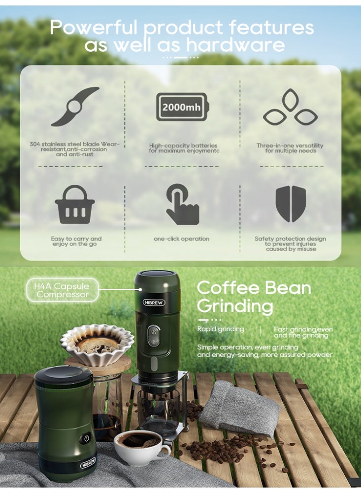 HiBREW هاي برو مح Grinder كهربائي محمول 3 في 1 سعة 2000 مللي أمبير G2 - Image 3