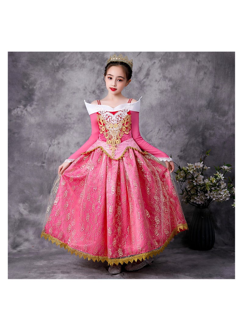 NOVOLAN Girls Cosplay Princess Dress Cosplay Costume Princess Royal Dress Girl Foreign Style Birthday Party Dress Red Dress Costumes for Kids & Toddlers Height 90-150cm 3-8 Years - Image 4