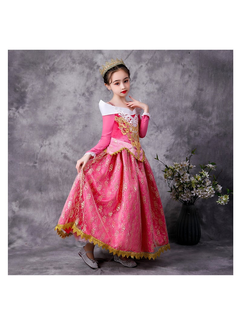 NOVOLAN Girls Cosplay Princess Dress Cosplay Costume Princess Royal Dress Girl Foreign Style Birthday Party Dress Red Dress Costumes for Kids & Toddlers Height 90-150cm 3-8 Years - Image 5