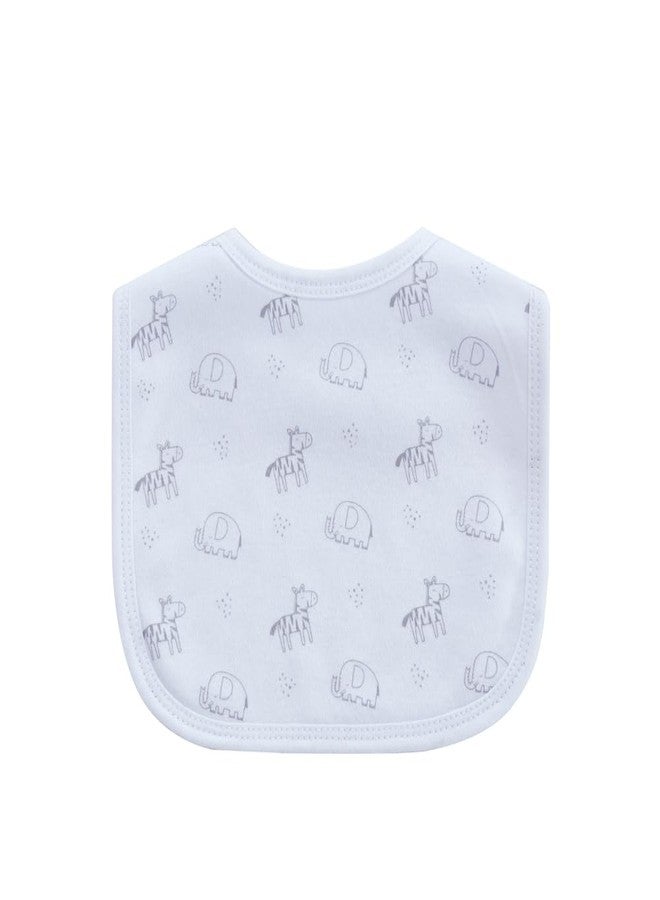Big Softies Baby Bib & Burp Cloth Set|Printed & Applique Embroidery-Zebra-Grey|Soft Velcro Fastener|Cotton-Super Absorbent|For Drooling, Teething, Burping & Feeding|For Unisex 0-12 Months|Pack of 3 - Image 5