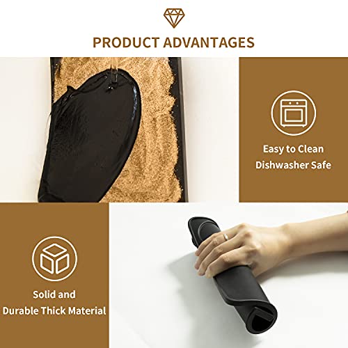 AQKILO Espresso Tamping Mat (with Tamper Base), Black Food Grade Silicone Pad, 8Inch X5.8Inch Non-Slip Coffee Tamper Mat, Waterproof & Heat Resistant Barista Accessory - Image 5