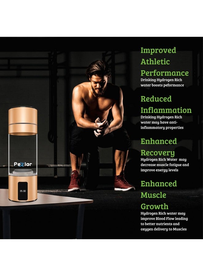 Pexlar HYDROGEN WATER Bottle |SPE-PEM Technology|1 Year Warranty| Platinum Titanium plates |Inhallation Feature| No Chlorine No Ozone Mixing| H2 > 5000 PPB | -ORP -750 mv| Purity 99.9% H2 | Health Benefit - Image 5