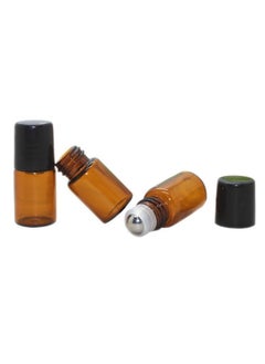 TOPWEL 2Ml 6Pcs Essential Oil Glass Roller Bottles Mini Tiny Refillable Empty Aromatherapy Perfume Liquid Amber Glass Roll On Bottles Vials Metal Rollerball Bottles Jar  - Image 1