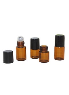 TOPWEL 2Ml 6Pcs Essential Oil Glass Roller Bottles Mini Tiny Refillable Empty Aromatherapy Perfume Liquid Amber Glass Roll On Bottles Vials Metal Rollerball Bottles Jar  - Image 2