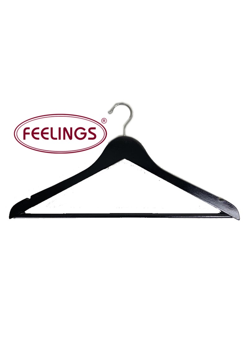 Feelings مجموعة شماعات مشاعر خشبية 6 قطع سوداء  - Image 4