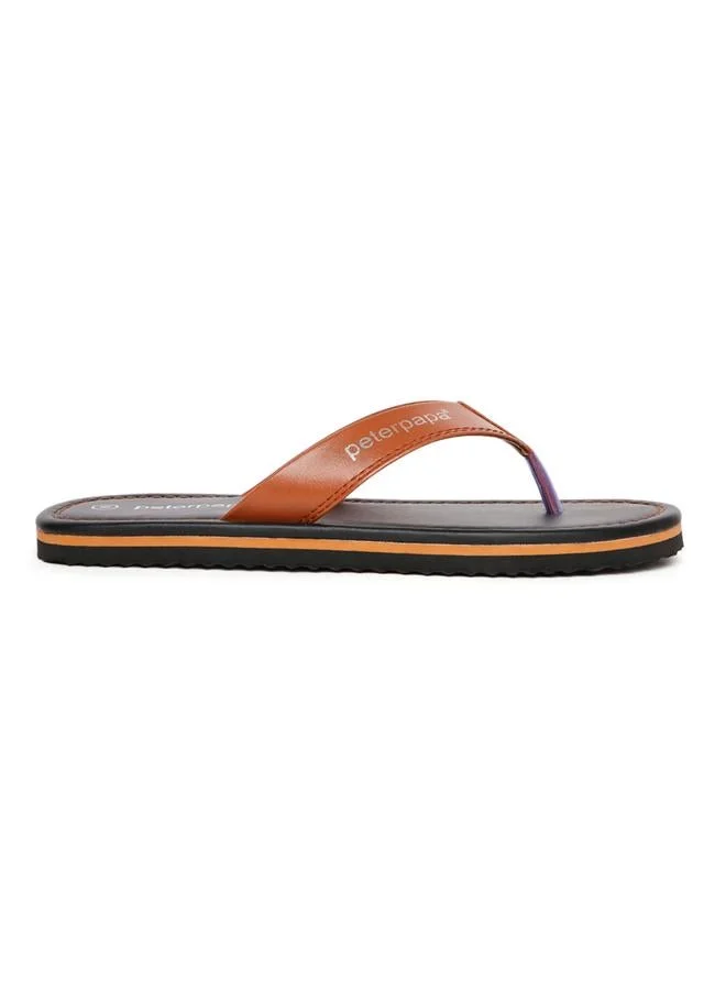 Take Two Men Brown Thong Flip Flops By Peterpapa