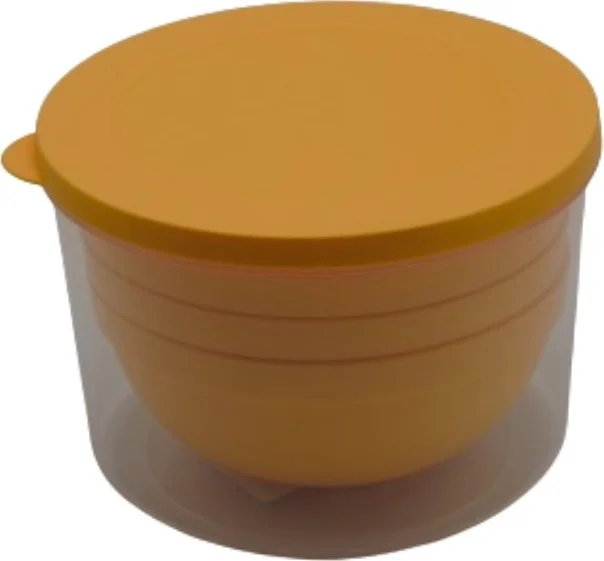 بييف Measured Storage Container Bowl Set 5 Pieces Orange