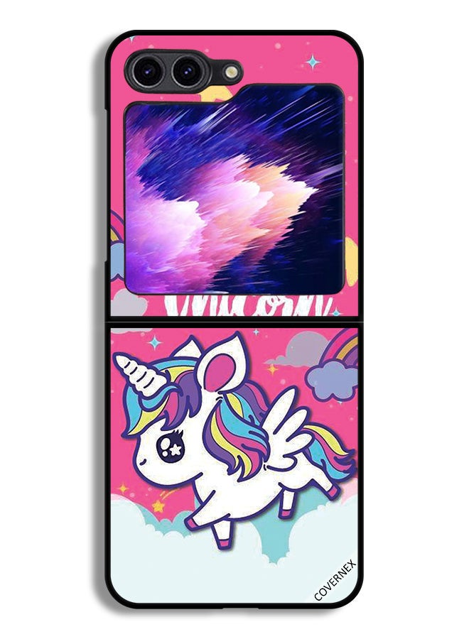 Covernex Samsung Galaxy Z Flip6 Protective Case Cover Cute Unicorn  - Image 1