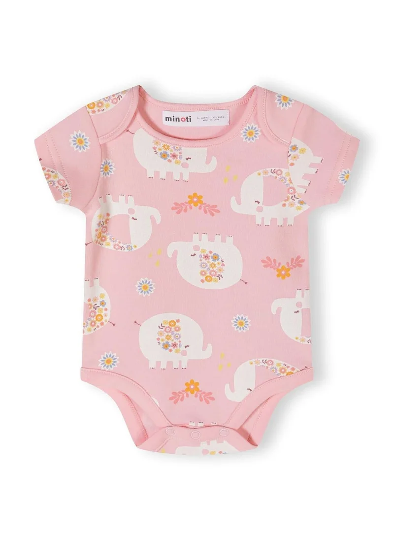 MINOTI 2-Pack Short Sleeve Baby Bodysuits with Snap Closures