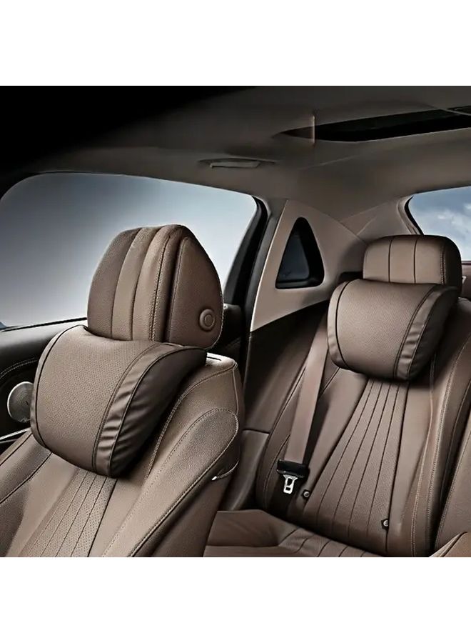Black Car Headrest with Lumbar Support Breathable Cushion for All Season - Image 5