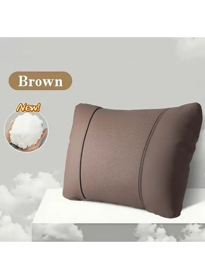 Black Car Headrest with Lumbar Support Breathable Cushion for All Season - Image 1