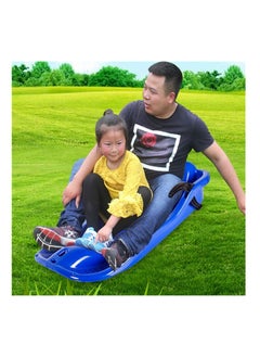 BLOOMING TIME Blue Outdoor Sports Plastic Skiing Sled Luge Snow Grass and Sand Board  - Image 5