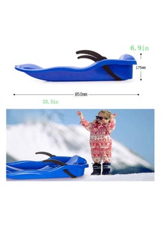 BLOOMING TIME Blue Outdoor Sports Plastic Skiing Sled Luge Snow Grass and Sand Board  - Image 4