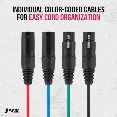 LyxPro Audio Snake Channel XLR 3 Pin Multi Network Breakout for Stage Sound Lighting and Recording Studio XLR to RJ45 Ethercon with 3 Feet Cable Connection (Pair of 4) - Image 4