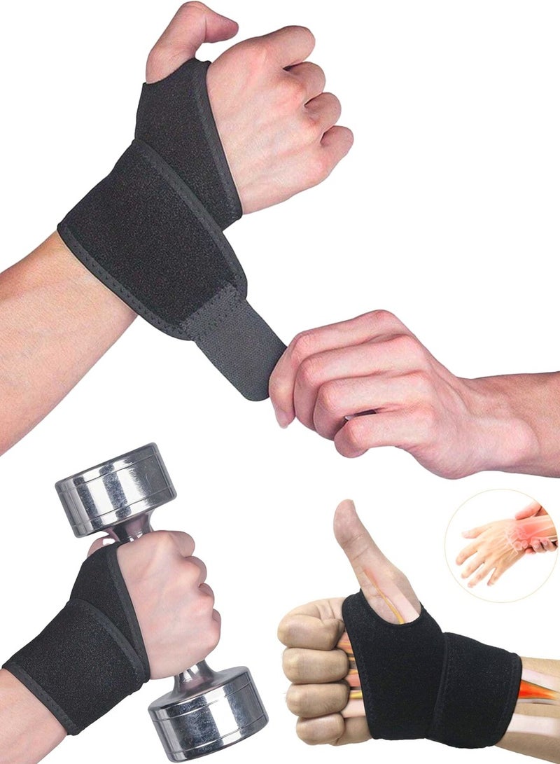 QUTOOB Weight Lifting Wrist Support Band - Wrist Support Straps for Weight Lifting, Gym Workout, Bench Press, Overhead Press, Dips and Curls, Also Ideal for Sports, Typing, Working - Wrist Support Brace 1Pc - Image 1