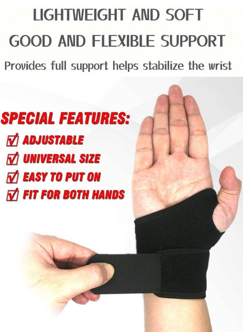 QUTOOB Weight Lifting Wrist Support Band - Wrist Support Straps for Weight Lifting, Gym Workout, Bench Press, Overhead Press, Dips and Curls, Also Ideal for Sports, Typing, Working - Wrist Support Brace 1Pc - Image 5