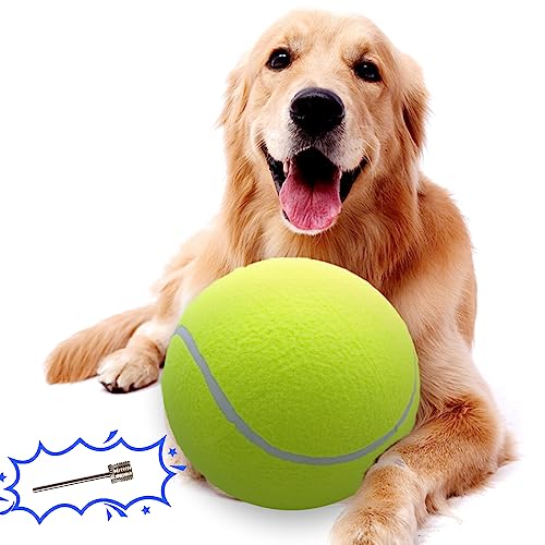 Banfeng Large Dog Tennis Ball,9.5" Giant Doy Sport Ball Toy,Pet Birthday Gifts Interactive Dog Toys for Small Medium Large Dog - Image 1