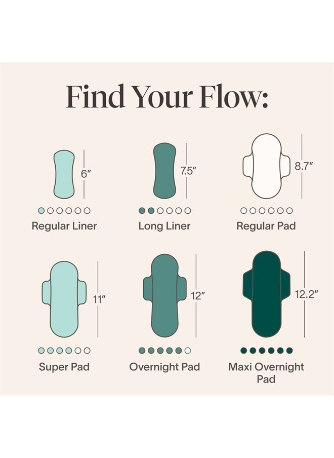 Period Regular Liners | 100% Organic Cotton Topsheet | Ultra Thin, Quick Absorbency | Hypoallergenic | Dermatologically Tested | Unscented, No Wings (72 Liners)