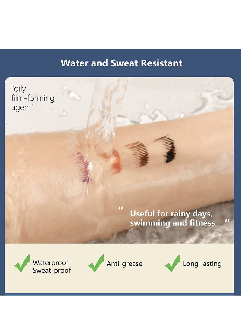 SYOSI Waterproof Mascara Brown Volume For Sensitive Eyes Cruelty Free Lengthening False Lash Effect Natural And Hypoallergenic With Fine Brush Women - Image 5