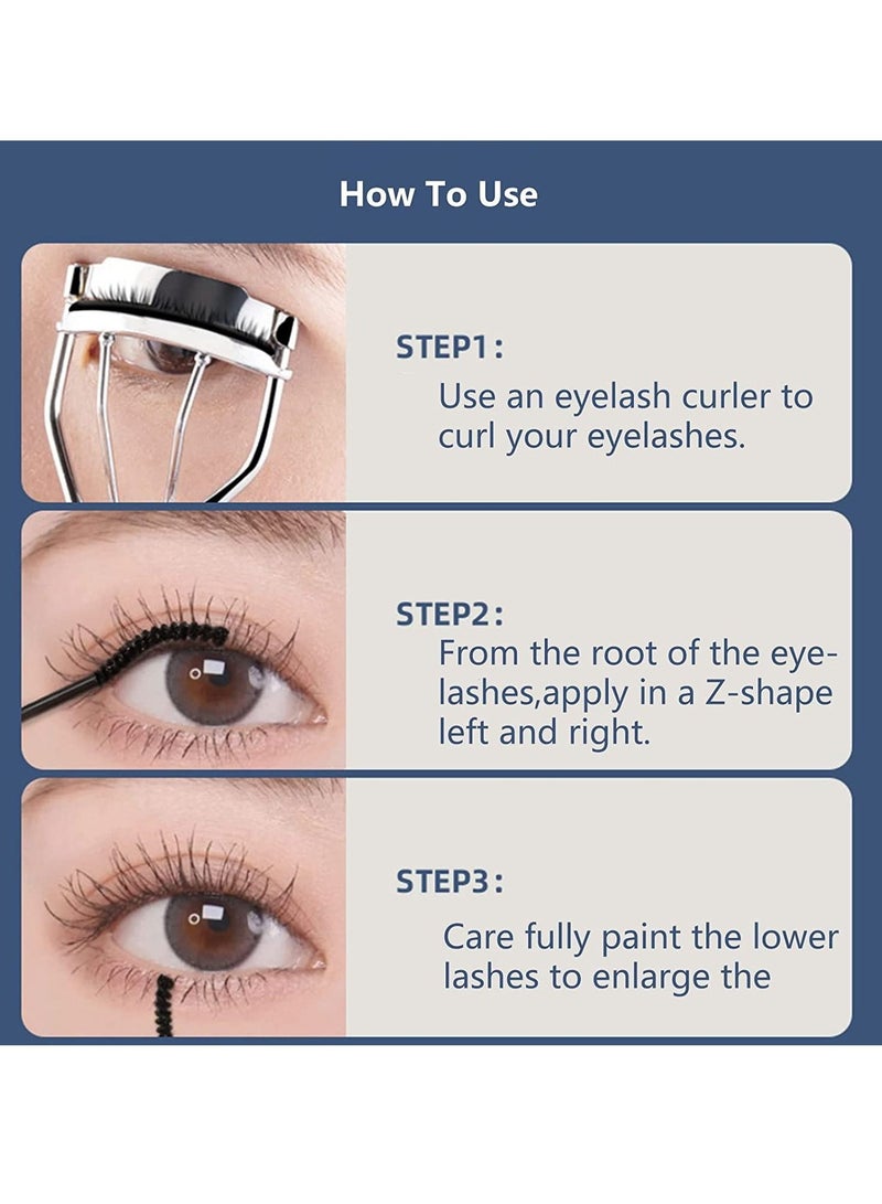 SYOSI Waterproof Mascara Brown Volume For Sensitive Eyes Cruelty Free Lengthening False Lash Effect Natural And Hypoallergenic With Fine Brush Women - Image 3