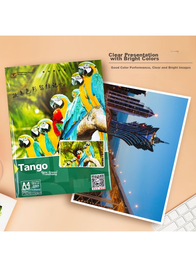 Tango New Green Tango A4 Photo Paper 180g, High Gloss Photo Paper, A4 Inkjet Photo Printing Paper, 20 Sheets/pack - Image 4